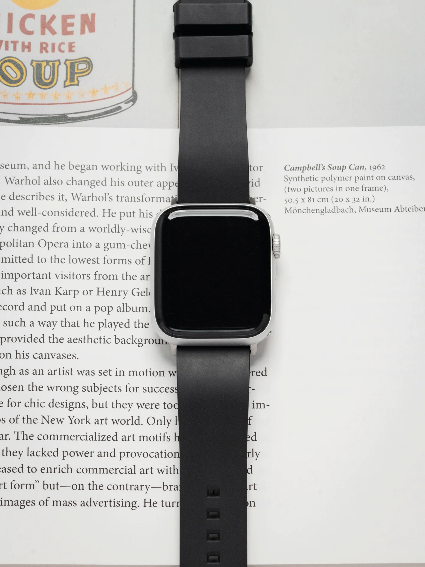 Classic FKM Rubber Strap in Black for Apple Watch - Image 2