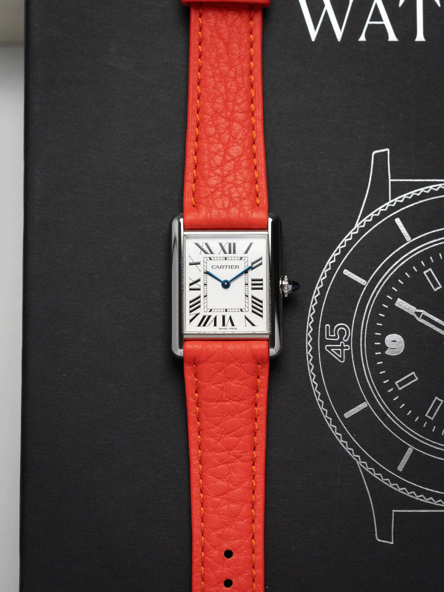 Classic Togo Leather Strap in Orange - Image 2