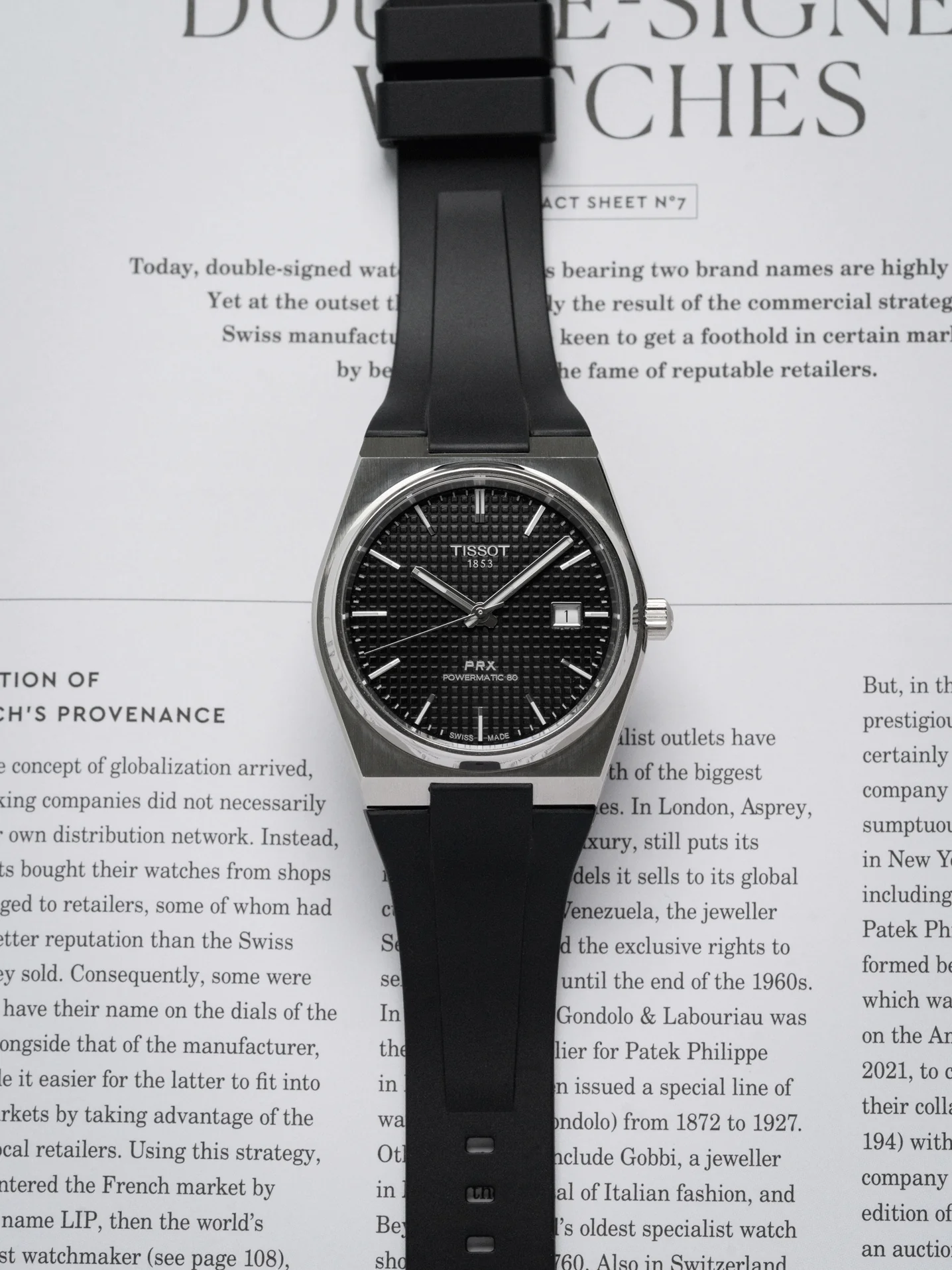 Flex Rubber Strap in Black for Tissot PRX - Image 2