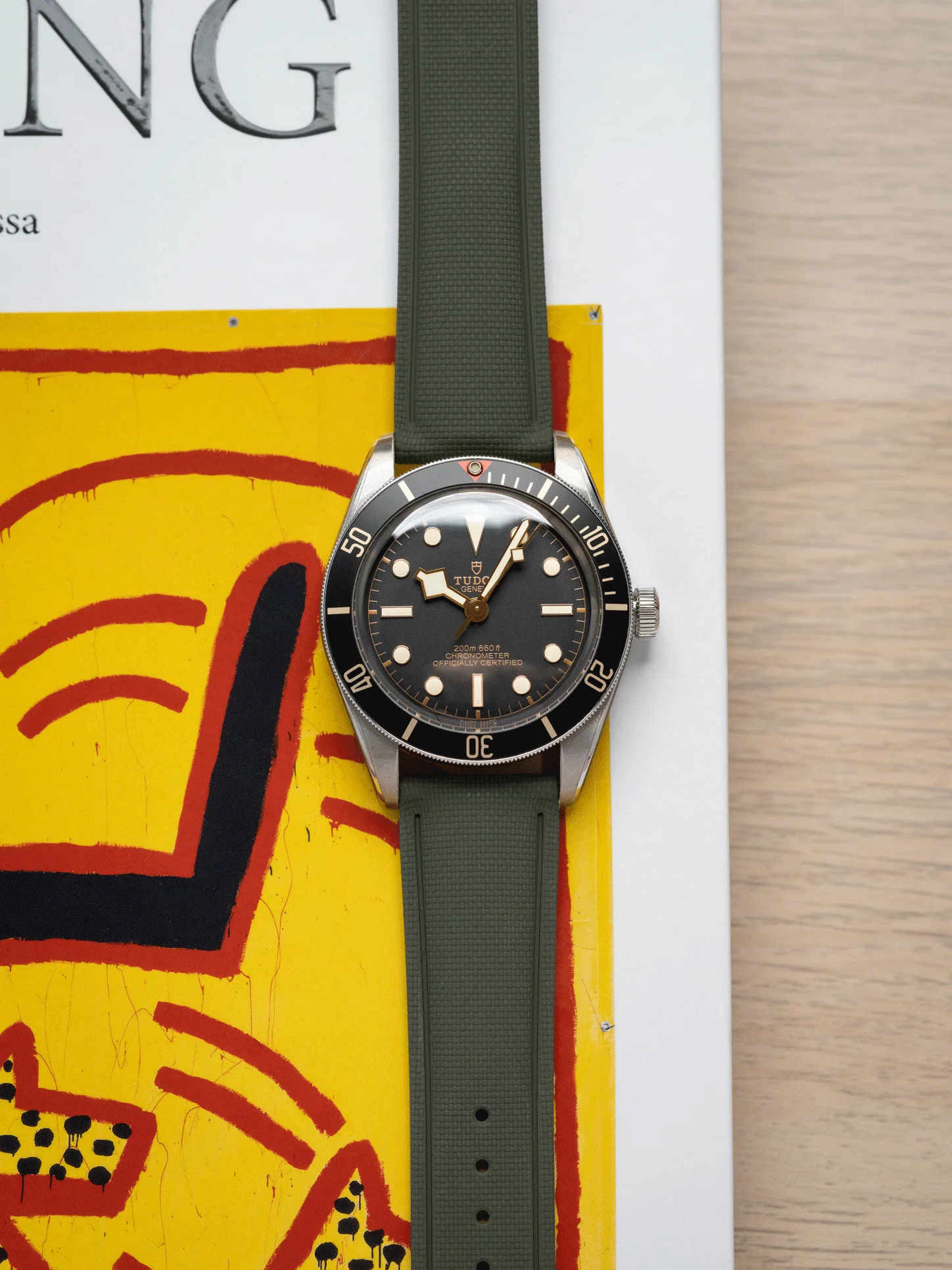 FoldFIT FKM Rubber Strap in Olive - Image 2