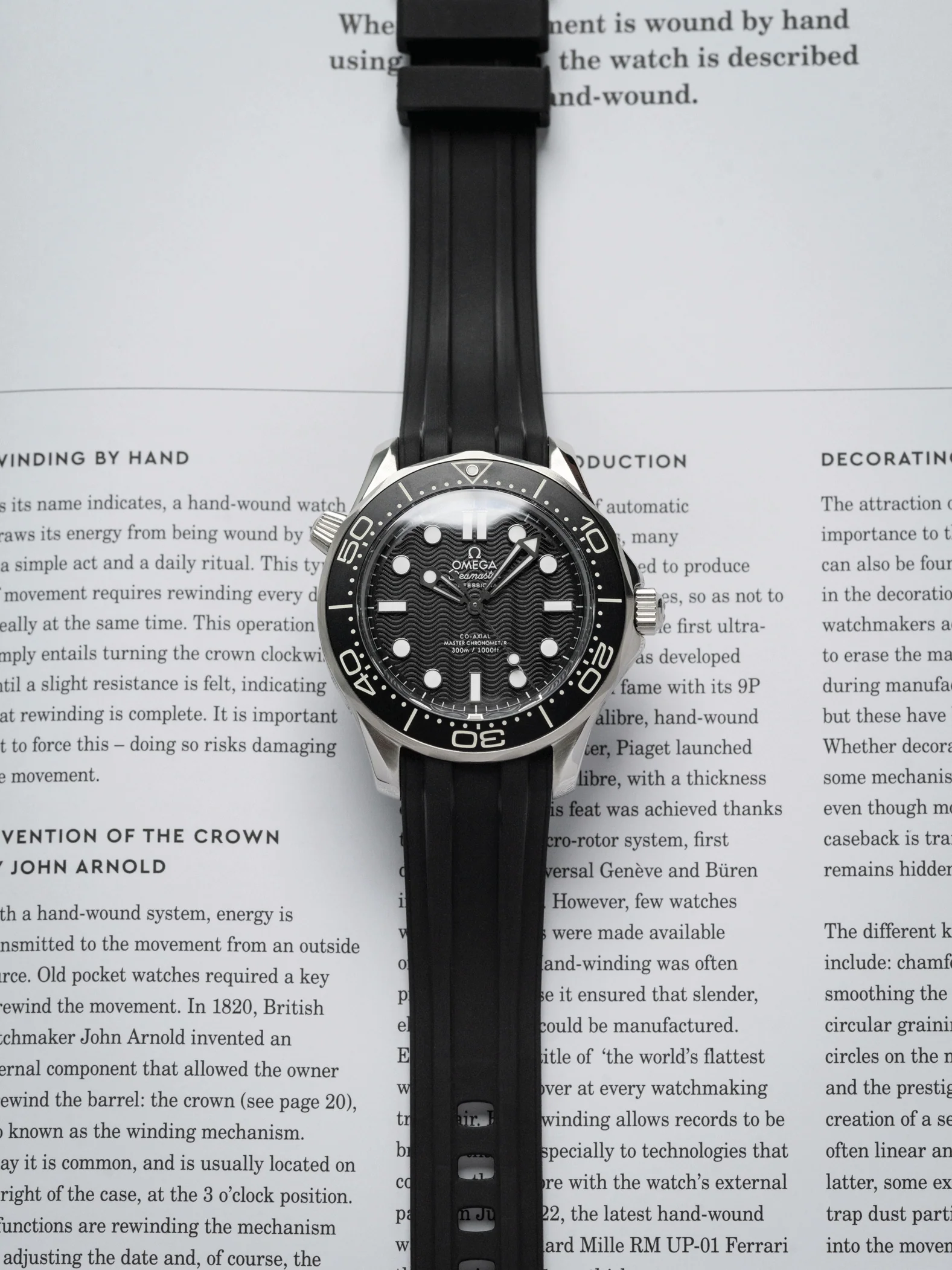 Iso FKM Rubber Strap in Black for Omega Seamaster 300m - Image 2