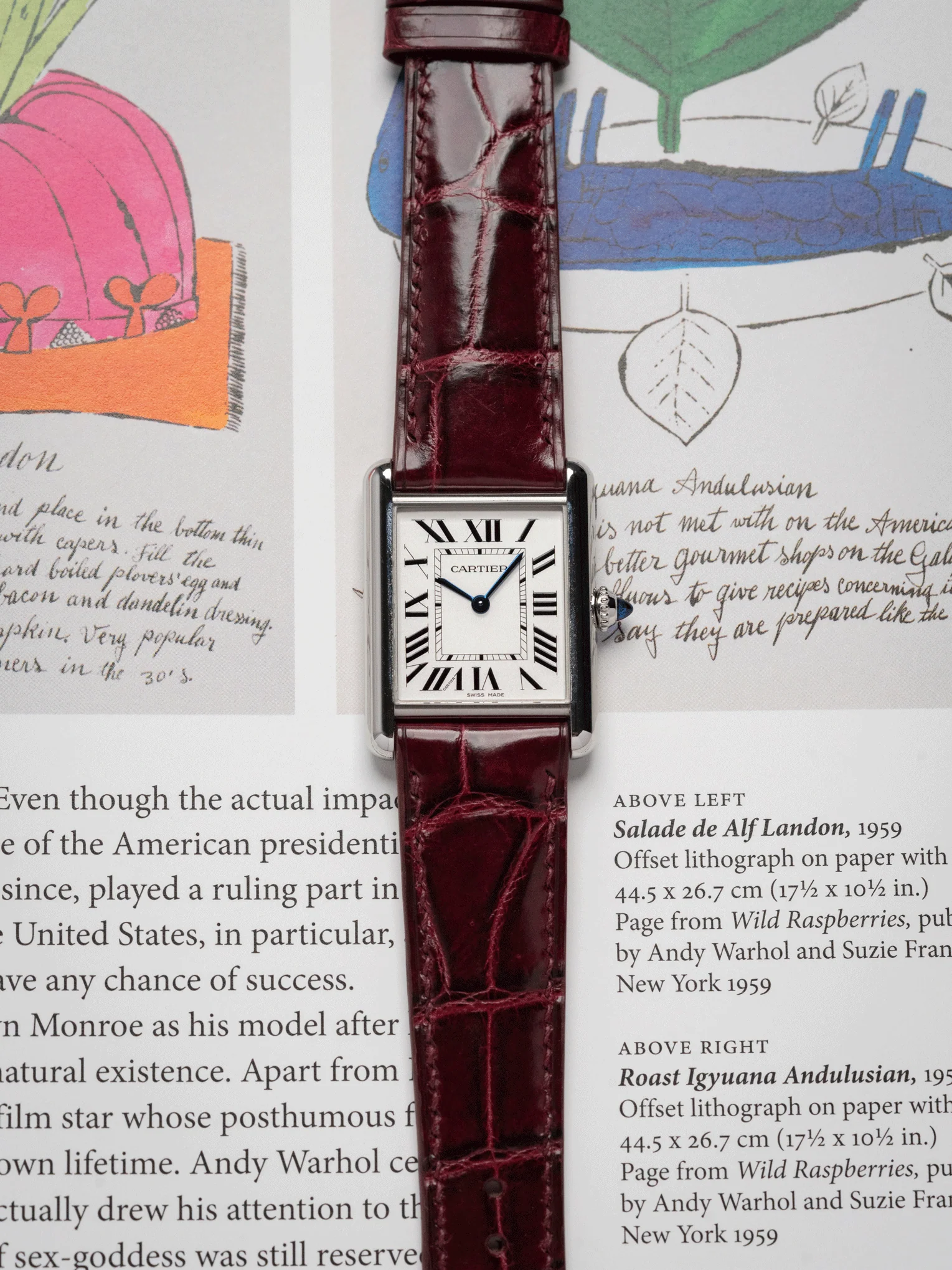 MTO Crocodile Leather Strap in Burgundy (Glossy) - Image 2