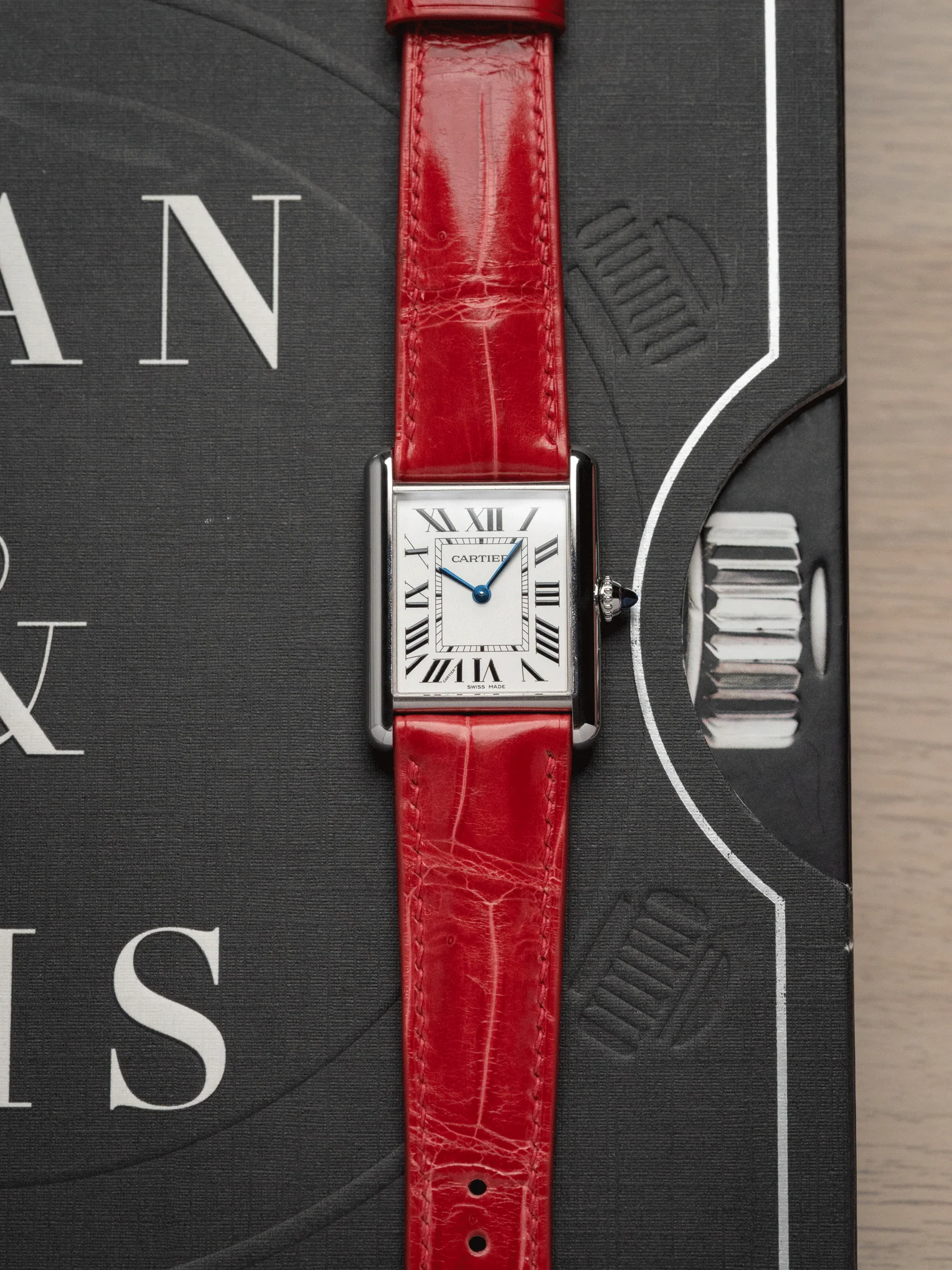 MTO Crocodile Leather Strap in Red (Semi-Glossy) - Image 2