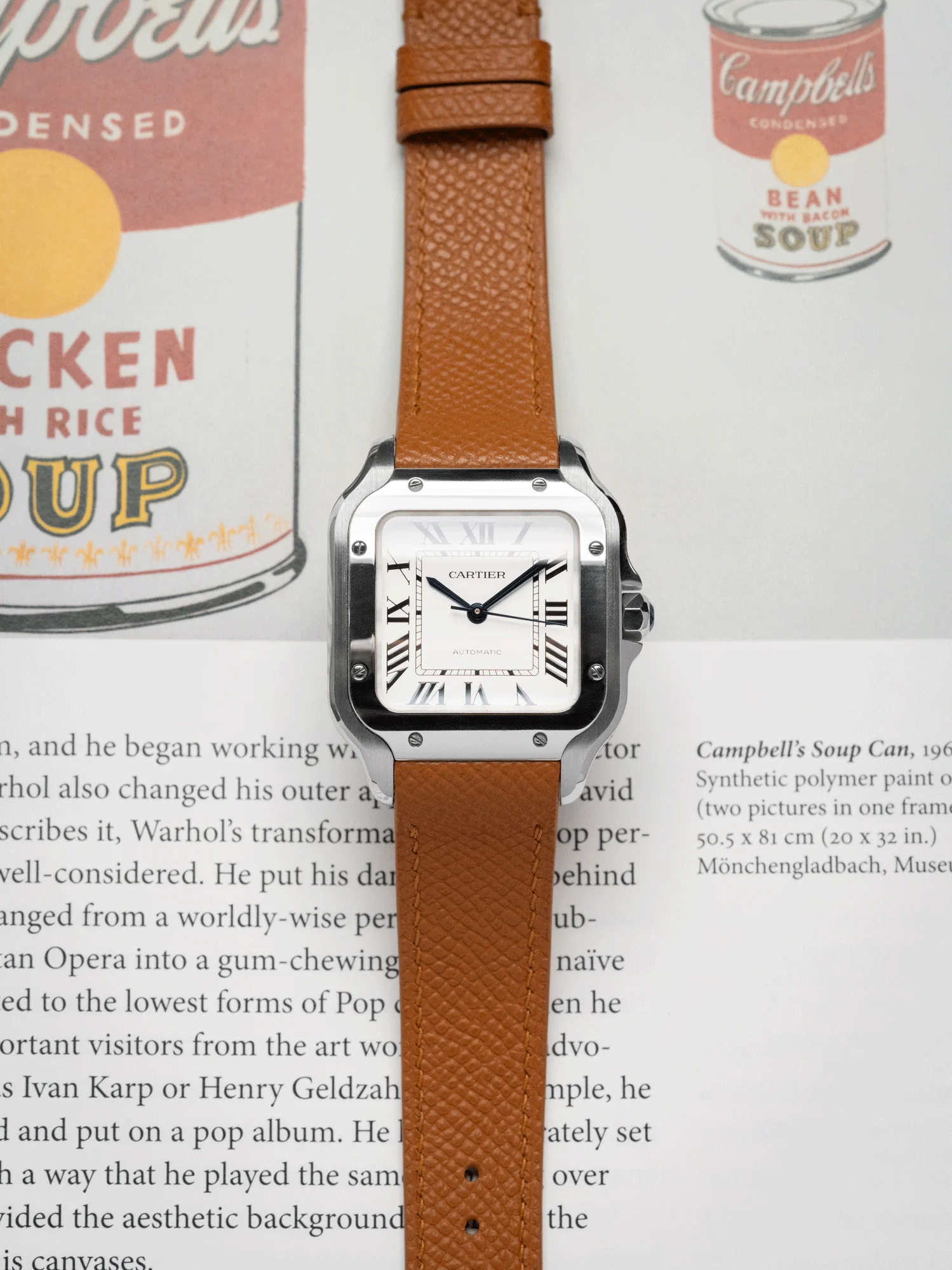 MTO Epsom Leather Strap in Tan for Cartier Santos de Cartier - Image 2