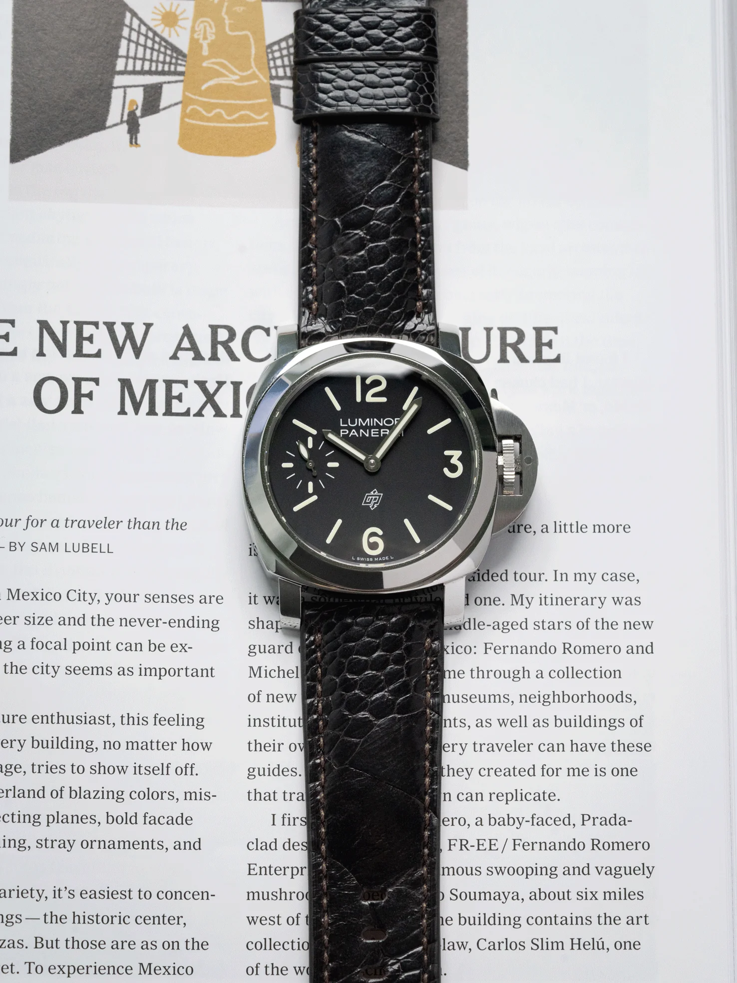 MTO Ostrich Leather Strap in Dark Brown for Panerai - Image 2