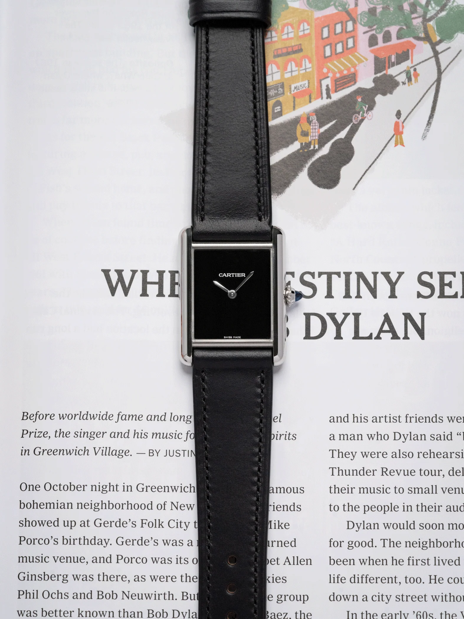 Slim Horween Chromexcel Leather Strap in Black - Image 2
