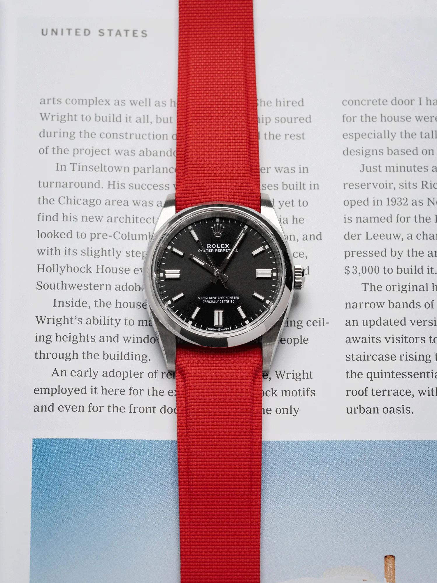 TrimFIT Curve Canvas Pattern FKM Rubber Strap in Red - Image 2