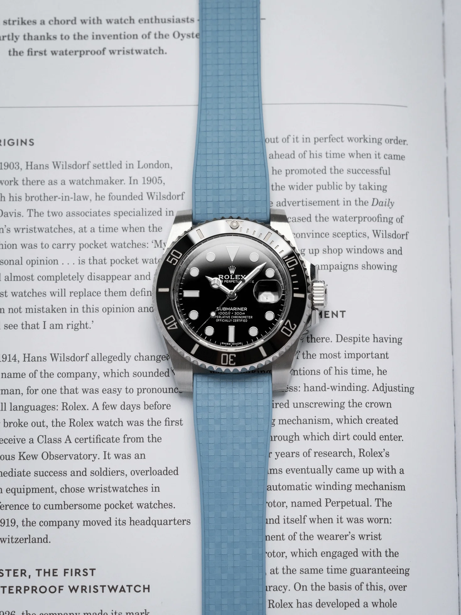 TrimFIT Mosaic FKM Rubber Strap in Baby Blue - Image 2