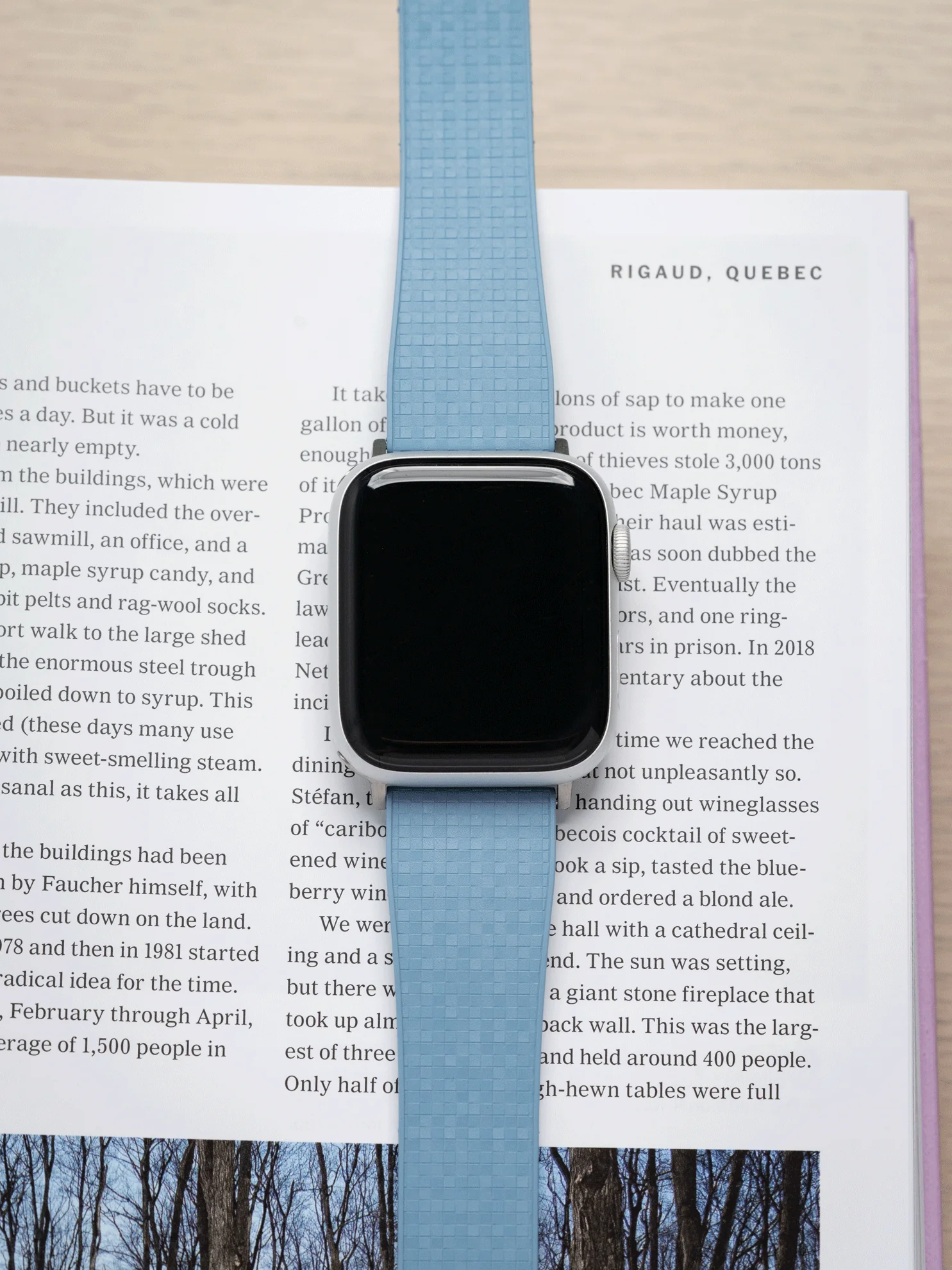 TrimFIT Mosaic FKM Rubber Strap in Baby Blue for Apple Watch - Image 2