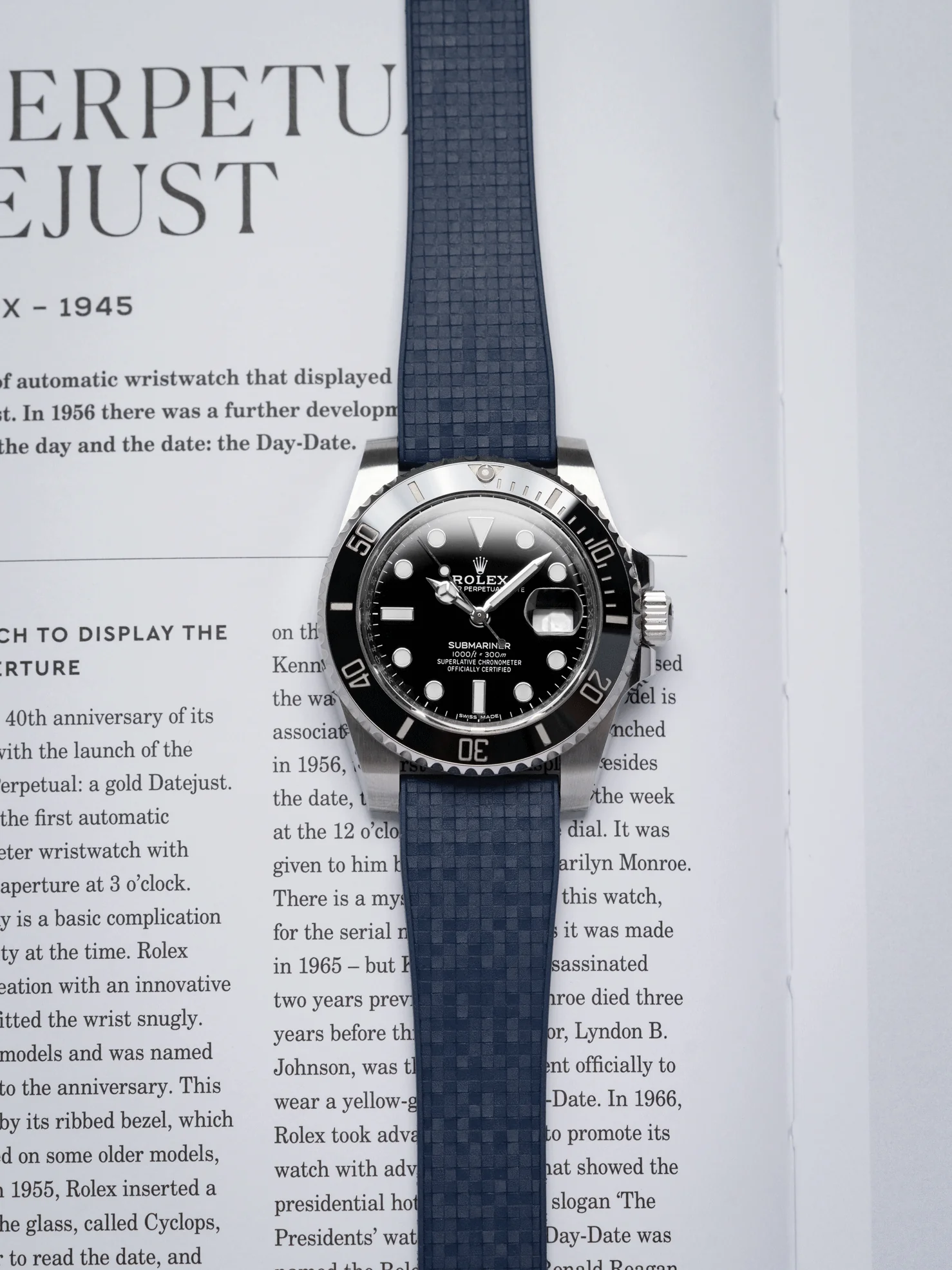 TrimFIT Mosaic FKM Rubber Strap in Navy - Image 2