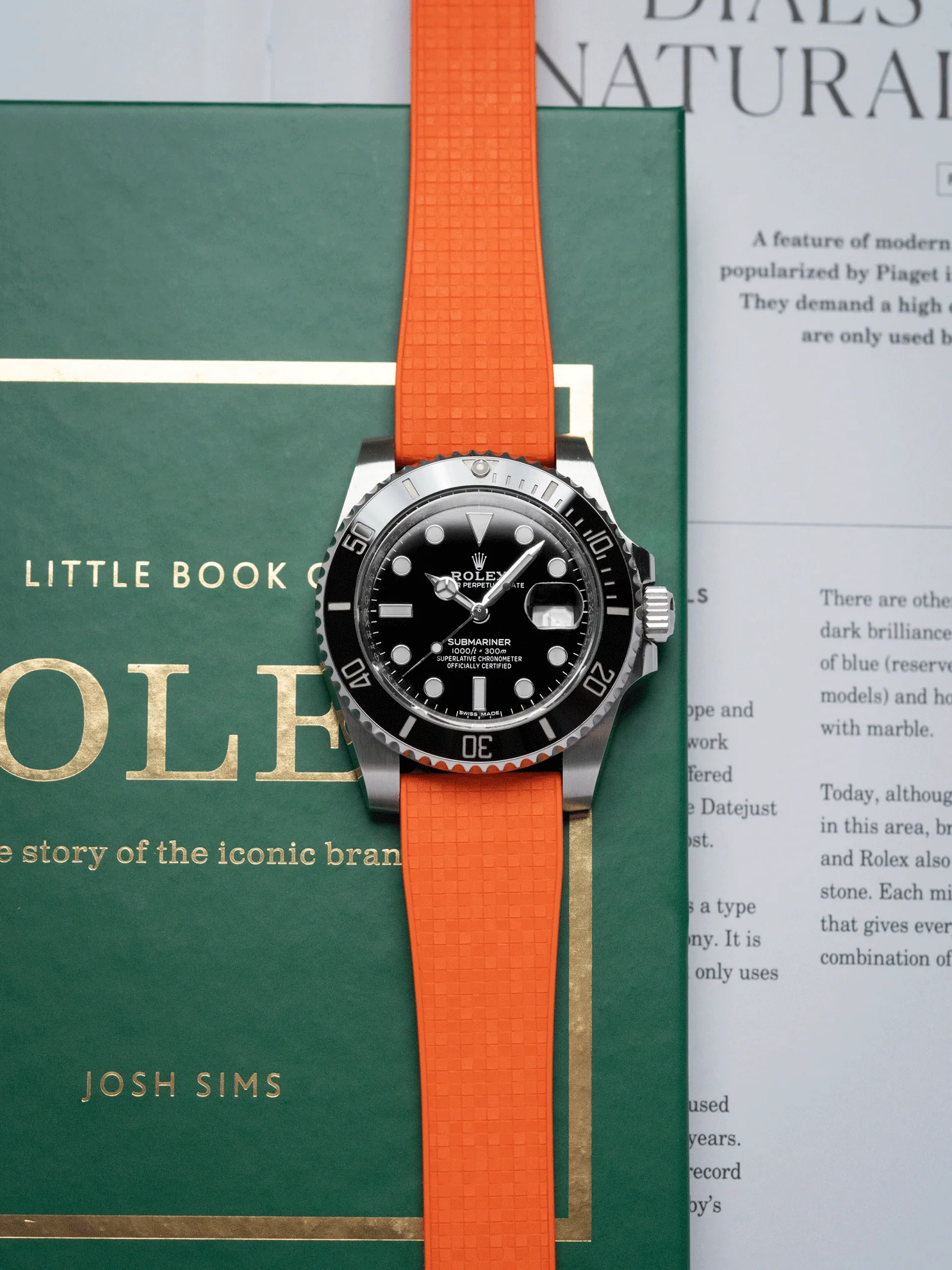 TrimFIT Mosaic FKM Rubber Strap in Orange - Image 2