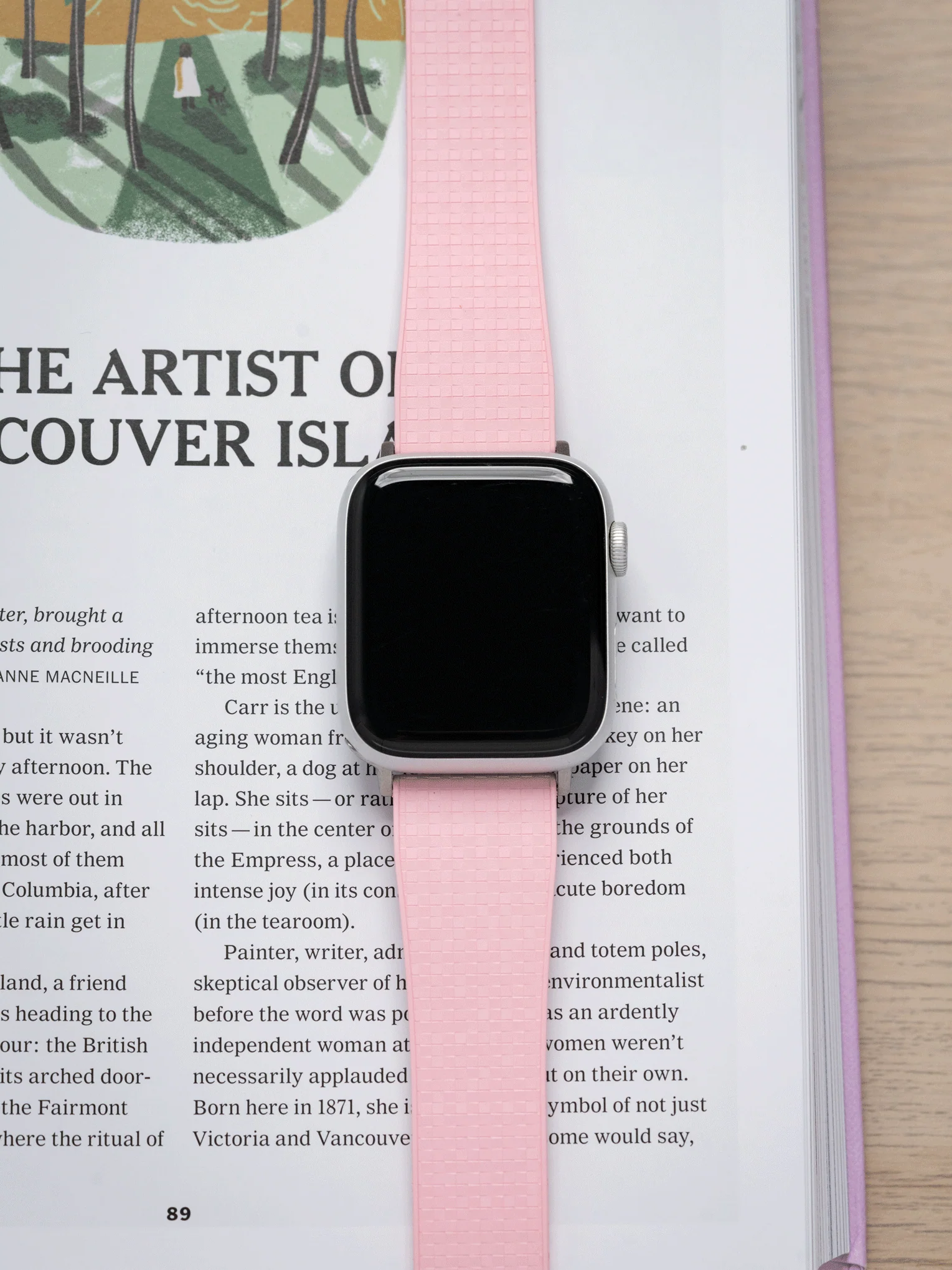 TrimFIT Mosaic FKM Rubber Strap in Pink for Apple Watch - Image 2