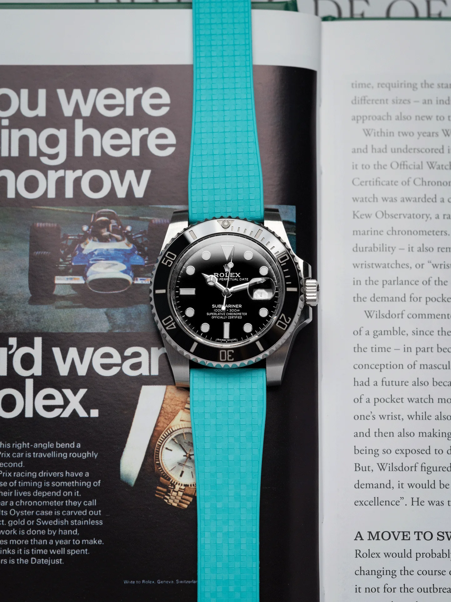 TrimFIT Mosaic FKM Rubber Strap in Turquoise - Image 2