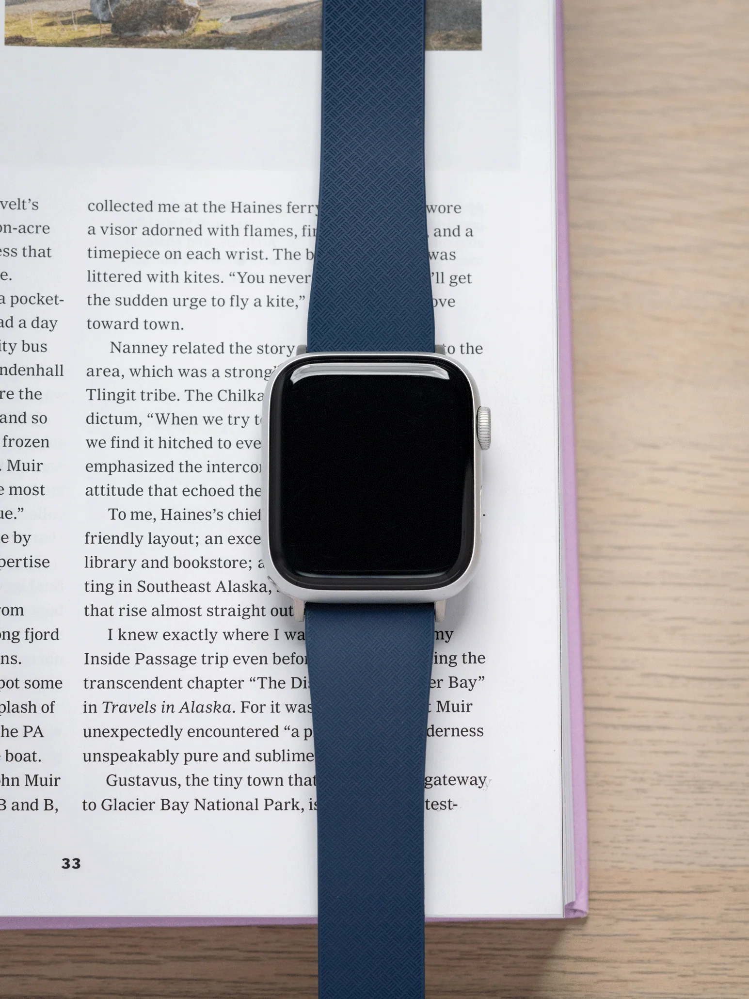 TrimFIT Tropic FKM Rubber Strap in Navy for Apple Watch - Image 2